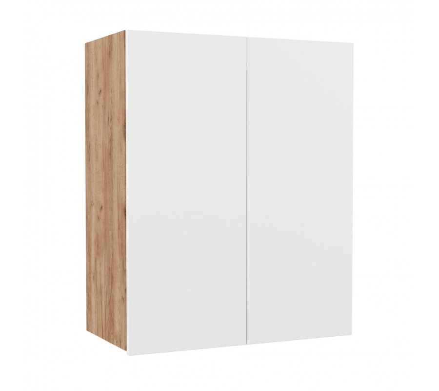 Επιτοίχιο ντουλάπι κουζίνας Fix. Χρώμα Λευκό με Τεχνιτη. Διαστάσεις 60x30,5x72,8