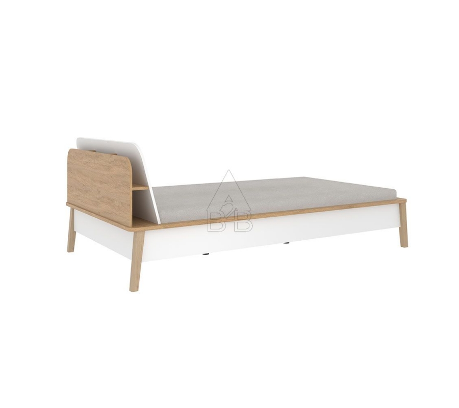 Κρεβάτι RAGNAR Ημίδιπλο Χωρίς Πατωμα Λευκό-Σονόμα 120x200cm