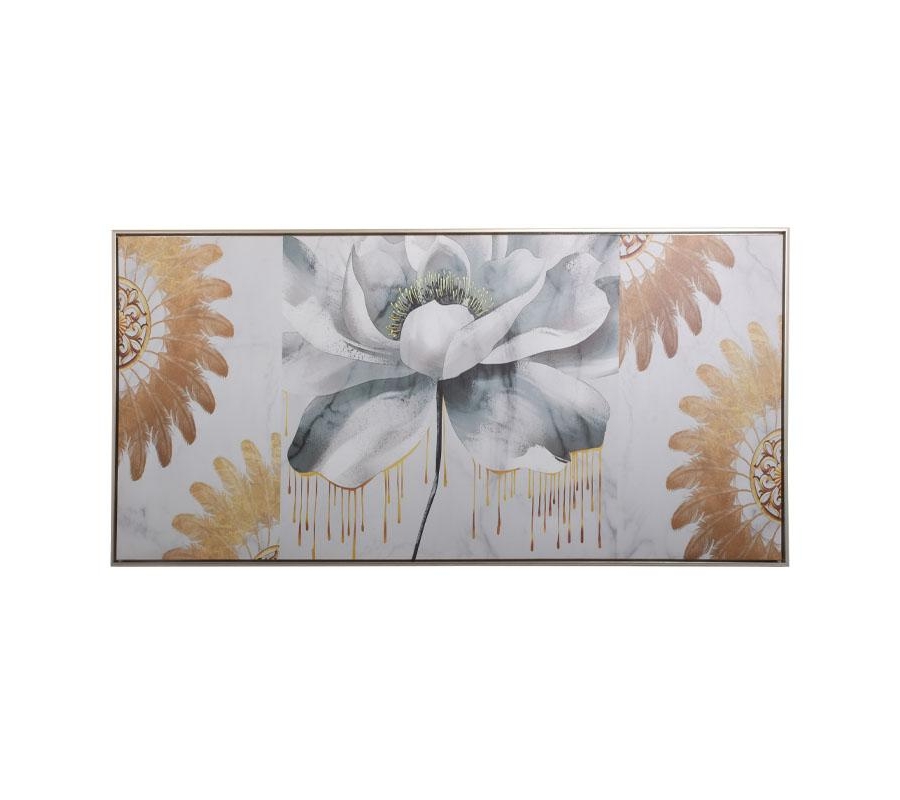 ΚΑΔΡΟ Fylliana Veraman-Gold-White Flower 120*60