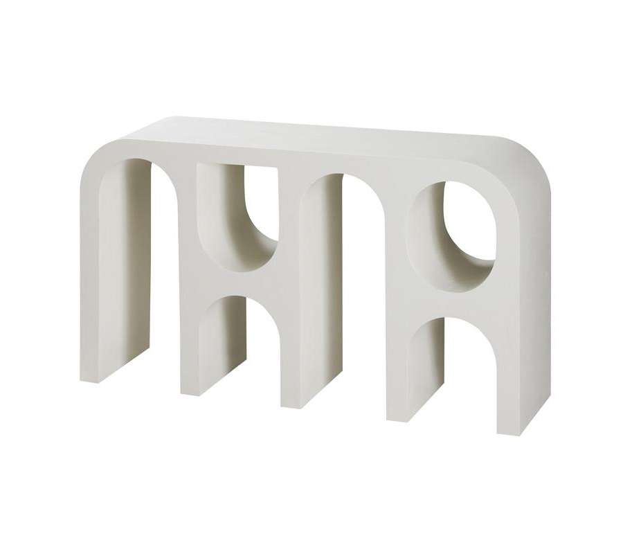 ΚΟΝΣΟΛΑ Fylliana Concretto ΛΕΥΚΟ ΜΕ ΥΦΗ ΤΣΙΜΕΝΤΟΥ ΧΡΩΜΑ 140x35x80εκ