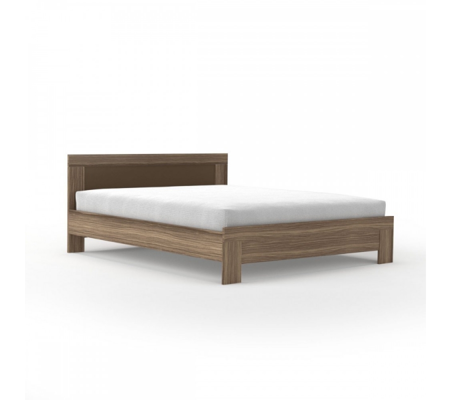 Κρεβάτι MERLIN160x200 Διπλό Με Τάβλες, Δίχρωμο, με MDF Καμπυλωτό τελείωμα